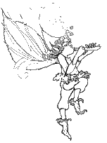coloriage lutin jouant de la flute